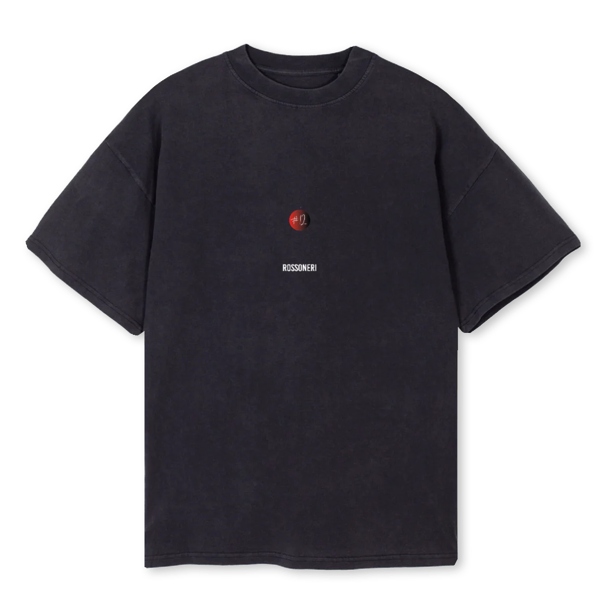 ROSSONERITHREE Vintage Black Oversized Tee.