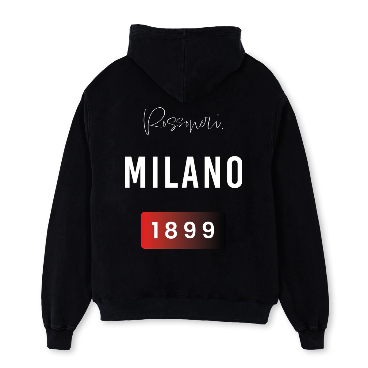 ROSSONERITHREEHOODIE Black Oversized Hoodie. - Image 2