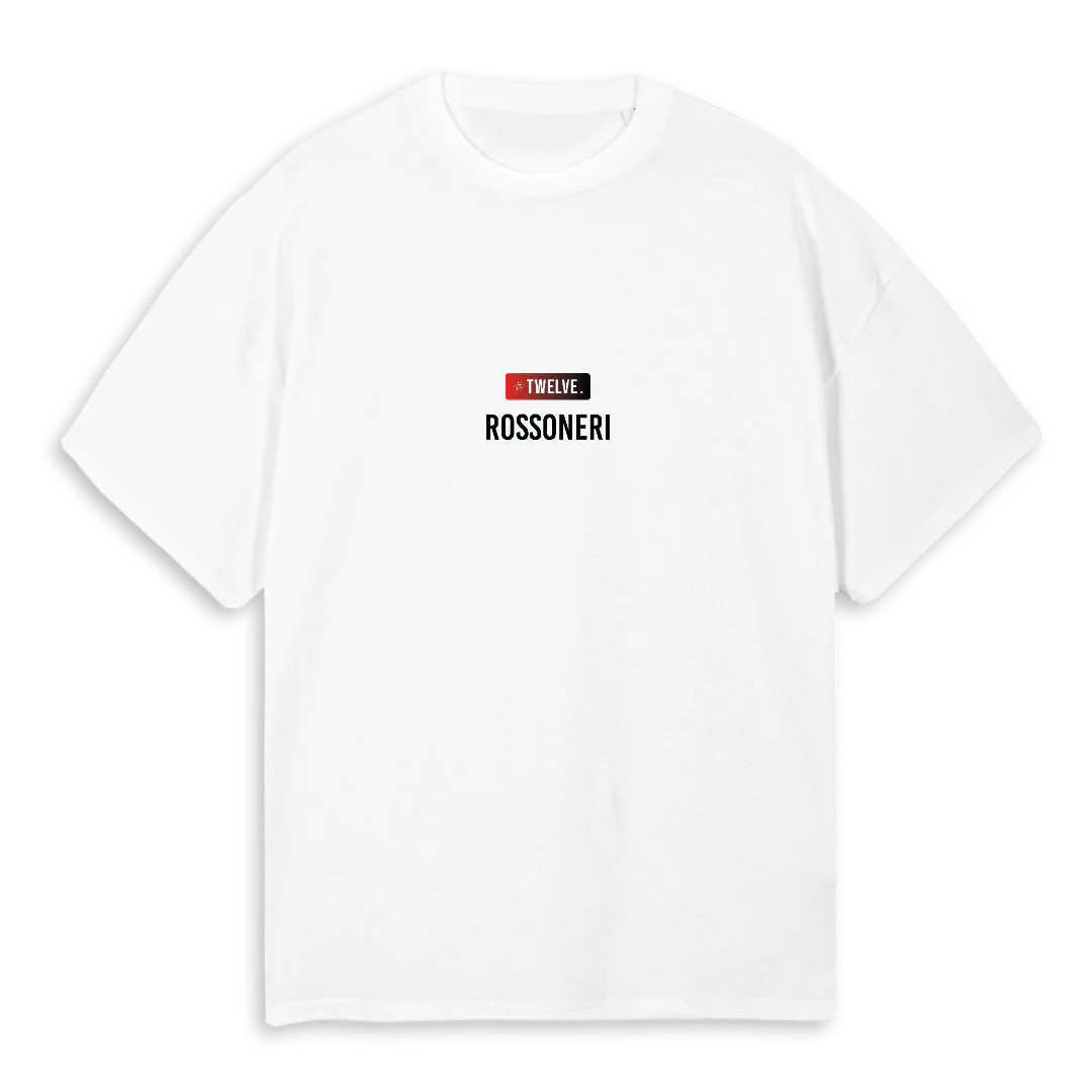 ROSSONERITWO White Oversized Tee.