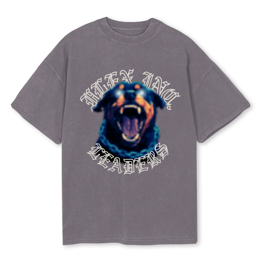 ROTTWEILER Pigment Grey Oversized Tee.