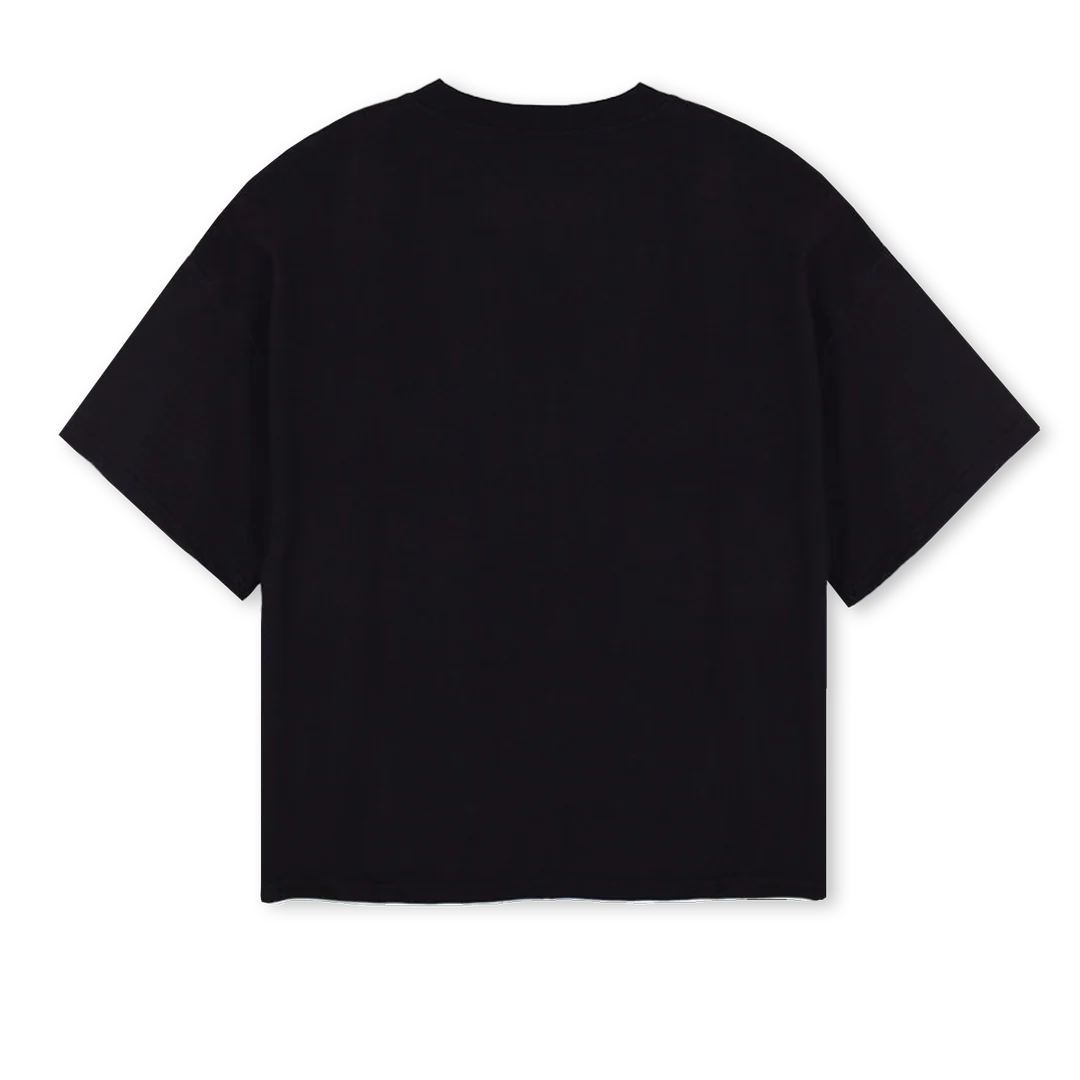 ROUGH RIDE Black Oversized Boxy Tee. - Image 2