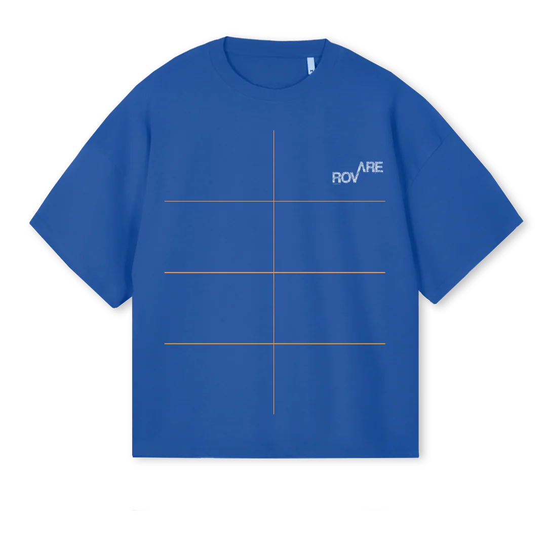 ROVAREBLUEP Cobalt Blue Oversized Boxy Tee.