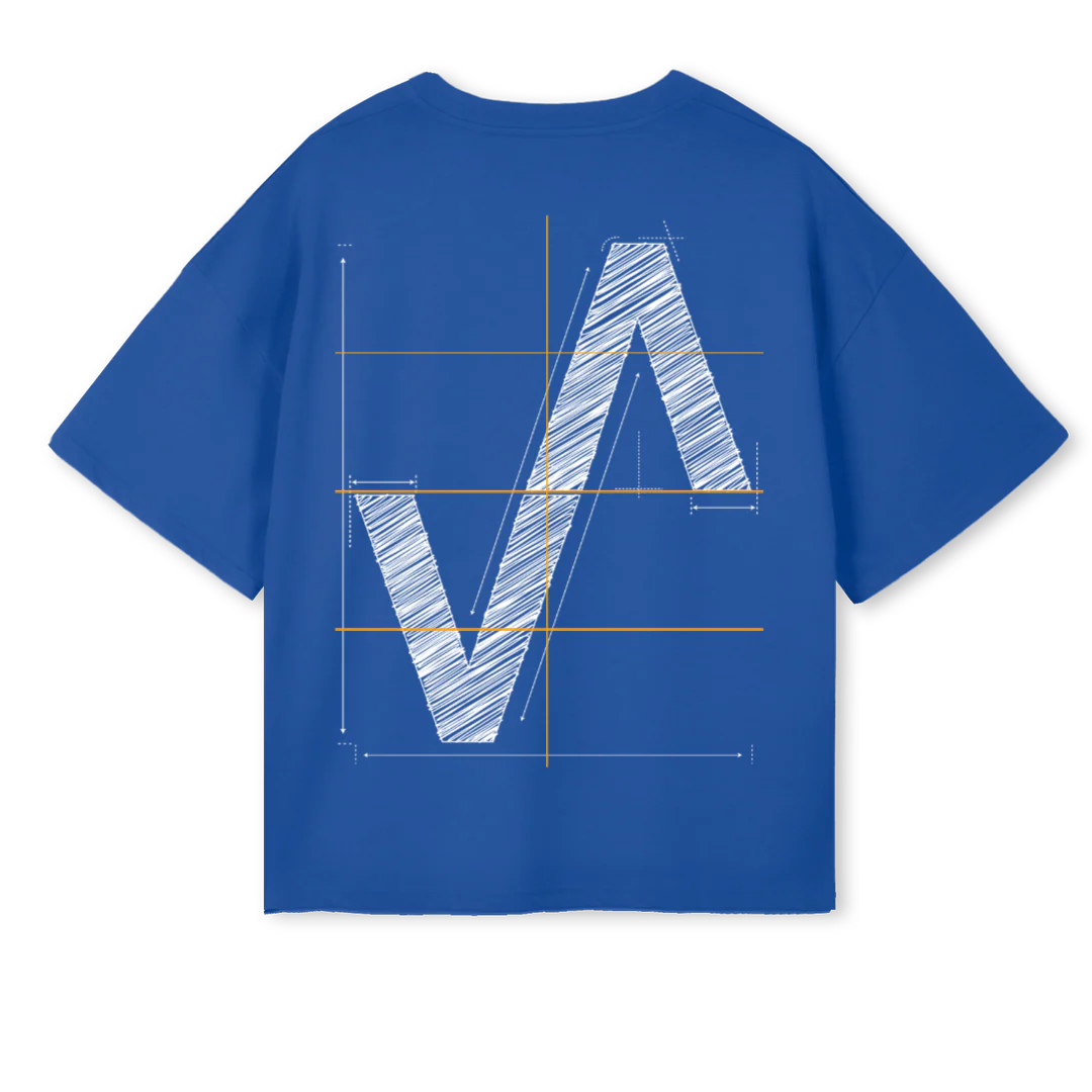 ROVAREBLUEP Cobalt Blue Oversized Boxy Tee. - Image 2