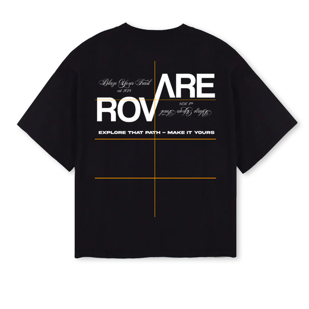 ROVAREE Black Oversized Boxy Tee. - Image 2