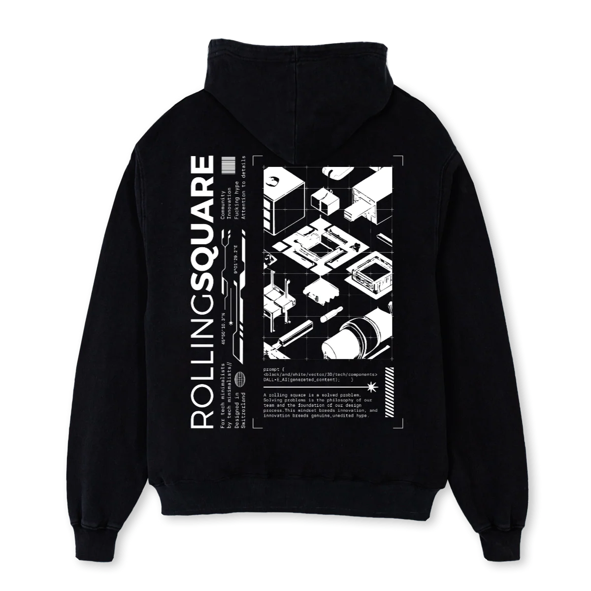 RS HOODIE Black Oversized Hoodie. - Image 2