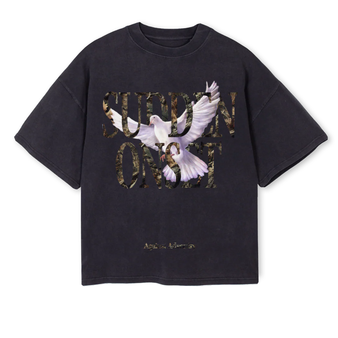 RTREEPEACE Vintage Black Oversized Boxy Tee.