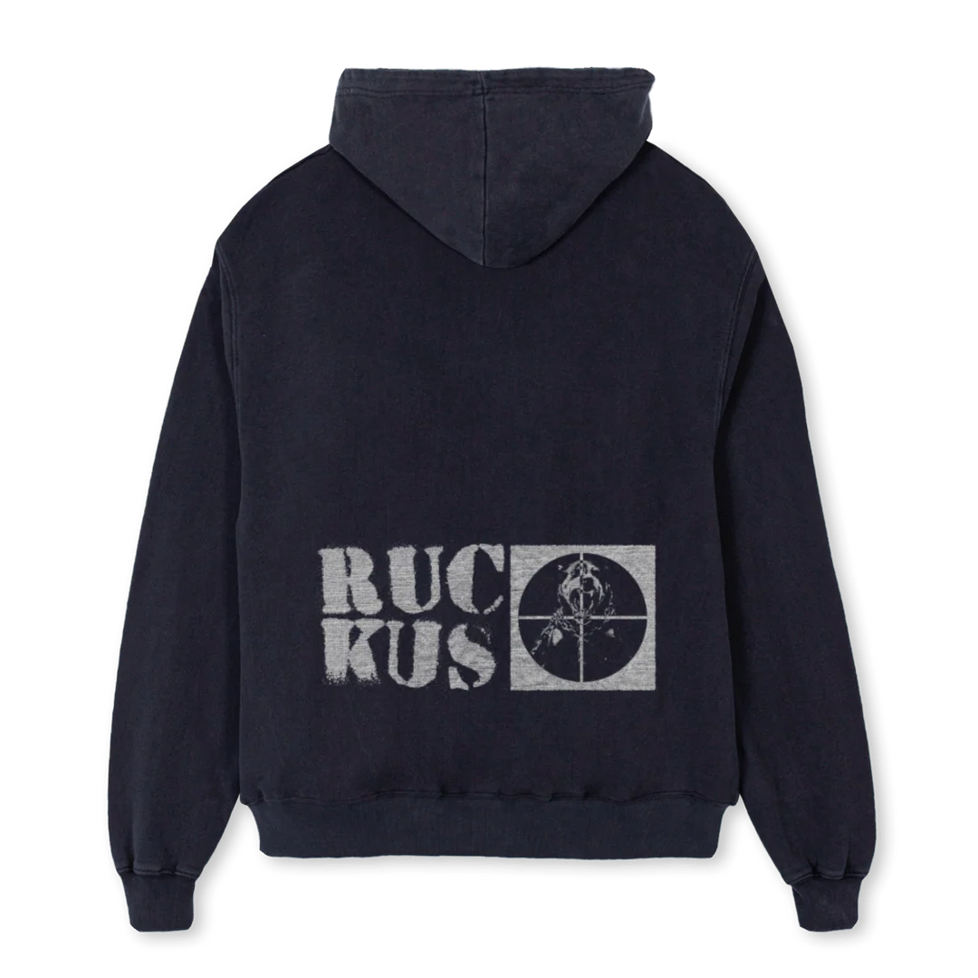 RUCKUSTARGETHOODIE Vintage Black Oversized Hoodie. - Image 2