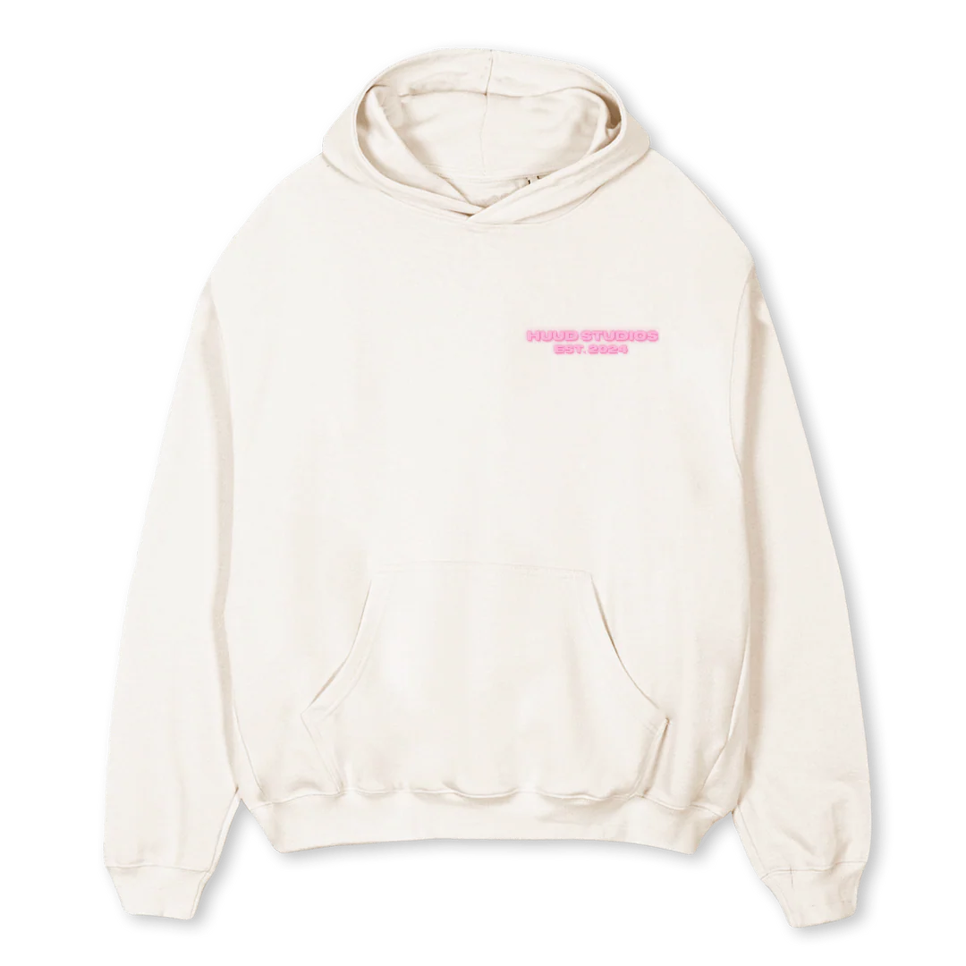 RUDE  Vintage White Oversized Hoodie.