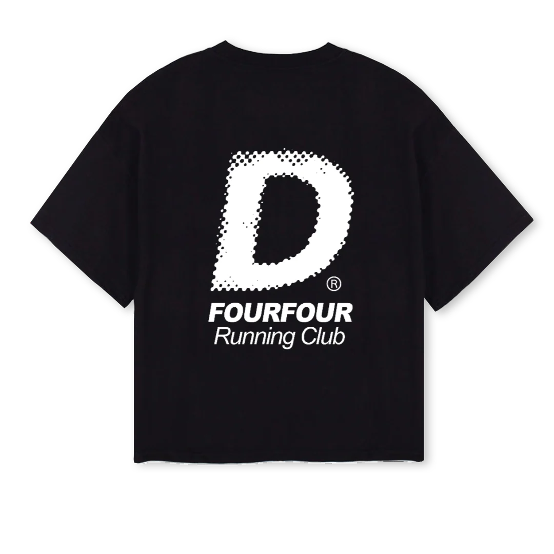 RUNCLUB Black Oversized Boxy Tee. - Image 2