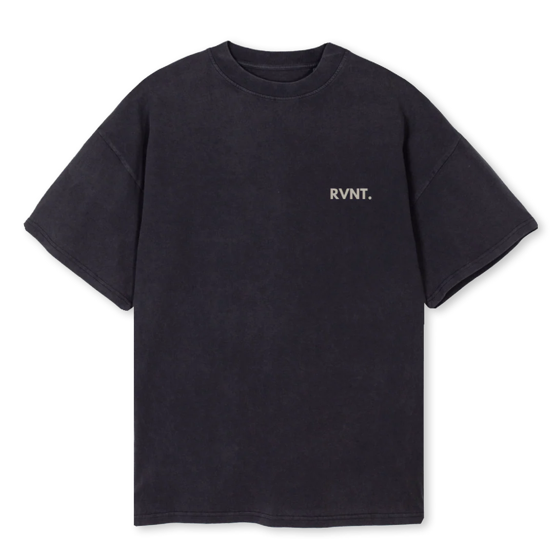 RVNT Vintage Black Oversized Tee.