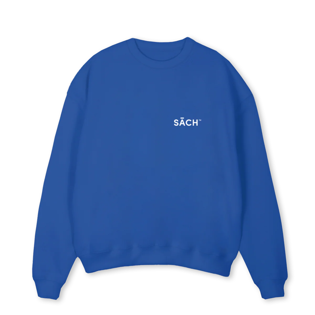SACH HONEST Cobalt Blue Oversized Crewneck Sweater.