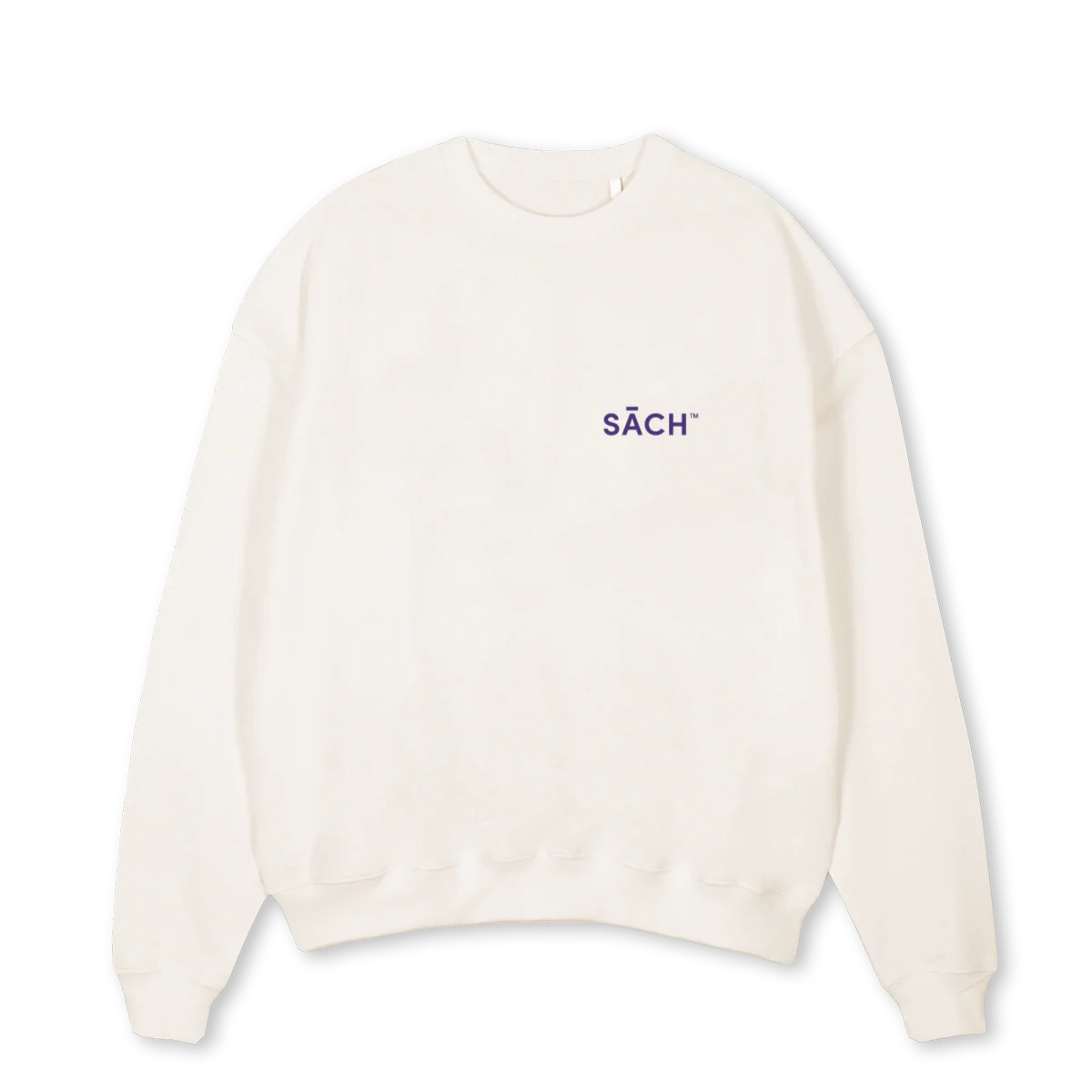 SACH HONESTB Vintage White Oversized Crewneck Sweater.