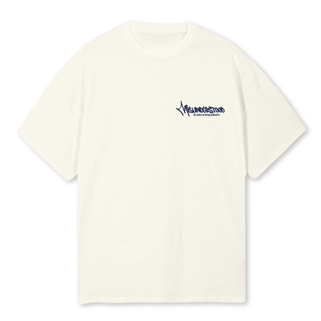 SACRIFICES Cream Oversized Tee.
