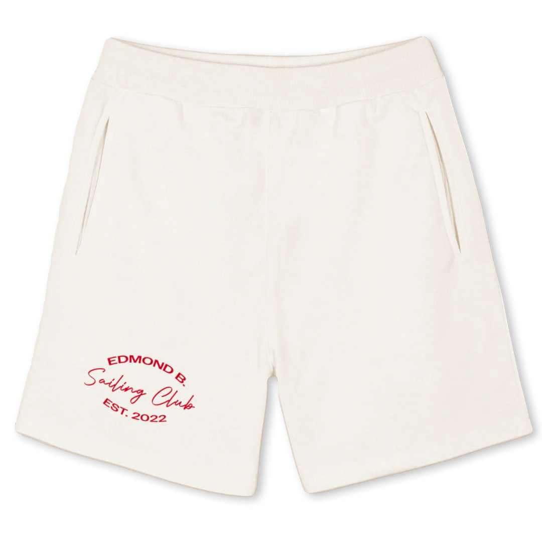 SAILING CLUB SO Vintage White Sweatshorts.