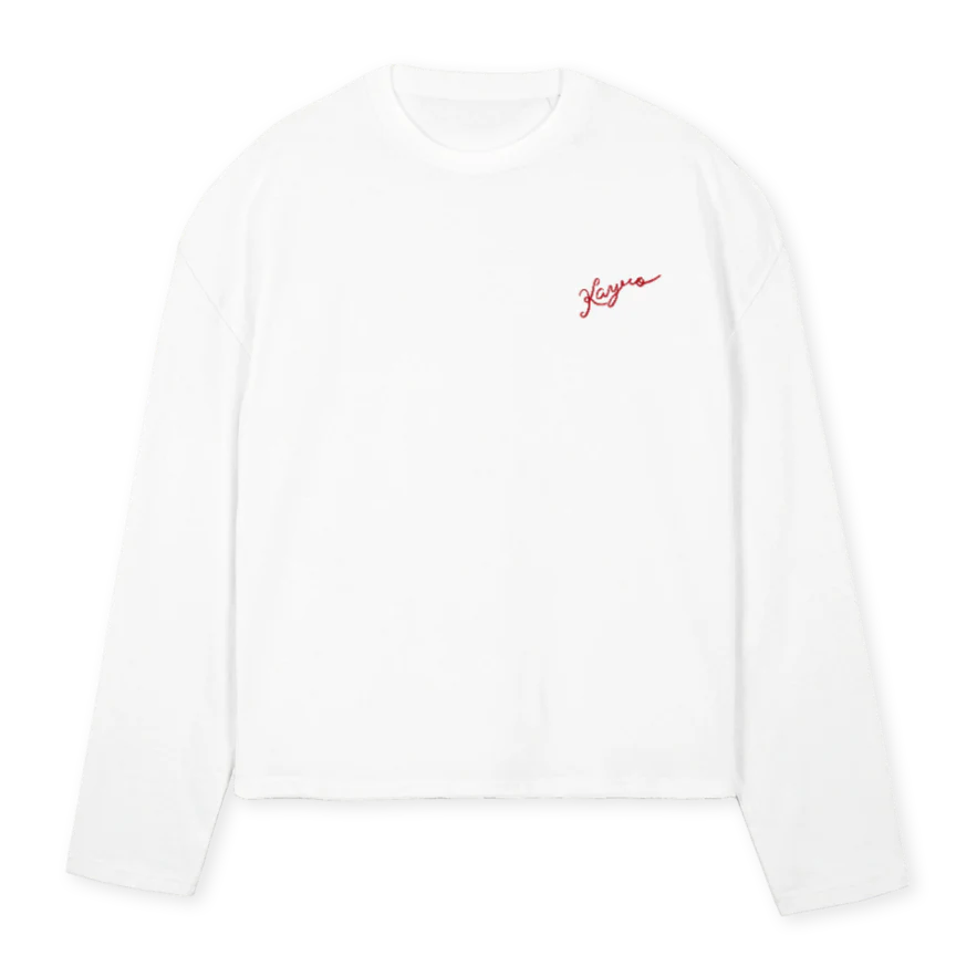 SAILKSSHIRT White Oversized Boxy LS Tee.