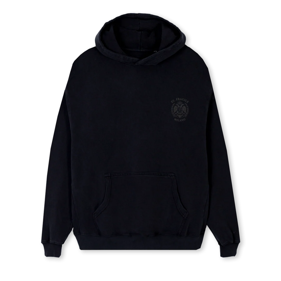 SAINT FR HD Black Regular Hoodie.