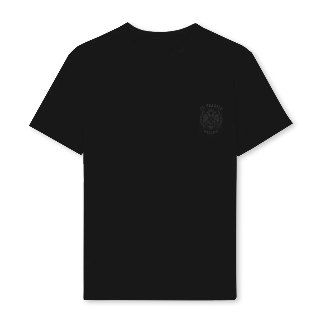 SAINT FRGL TSH Black Regular Tee.