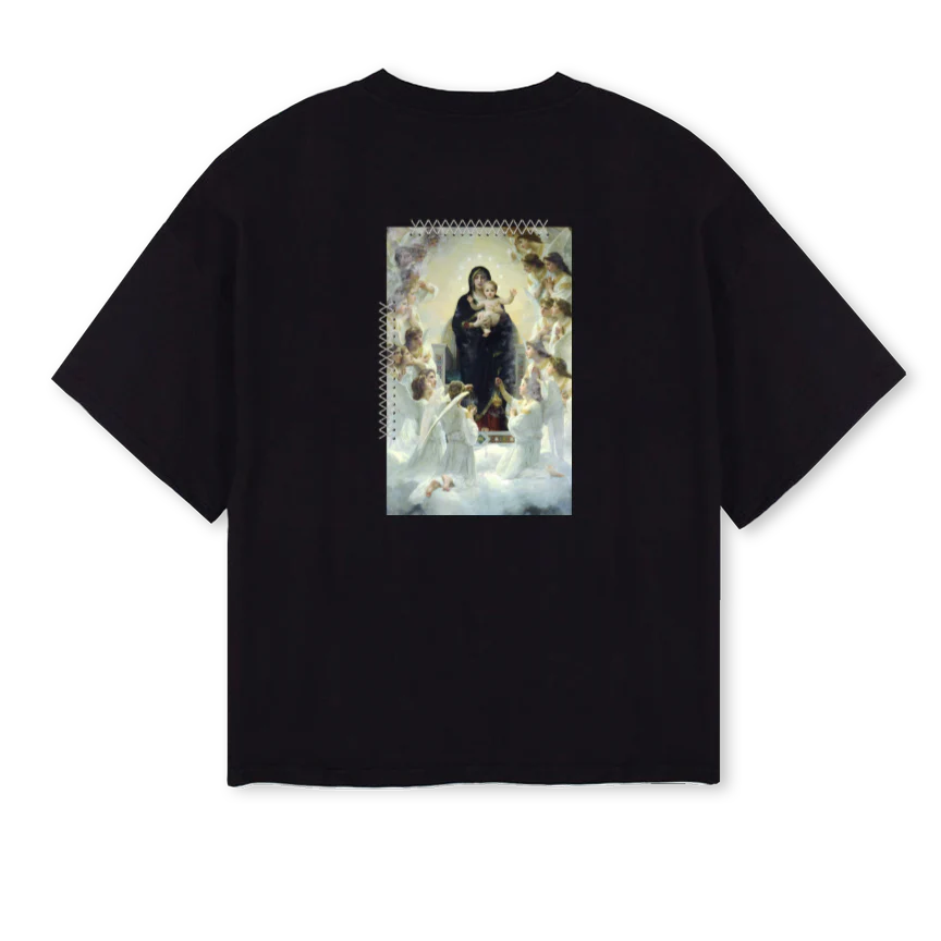 SAINT MARY Black Oversized Boxy Tee. - Image 2