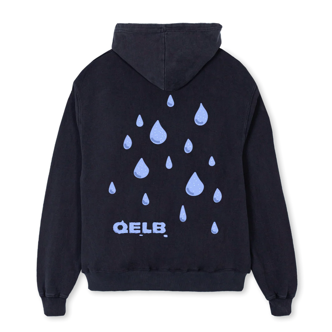 SALTY TIERS B Vintage Black Oversized Hoodie. - Image 2