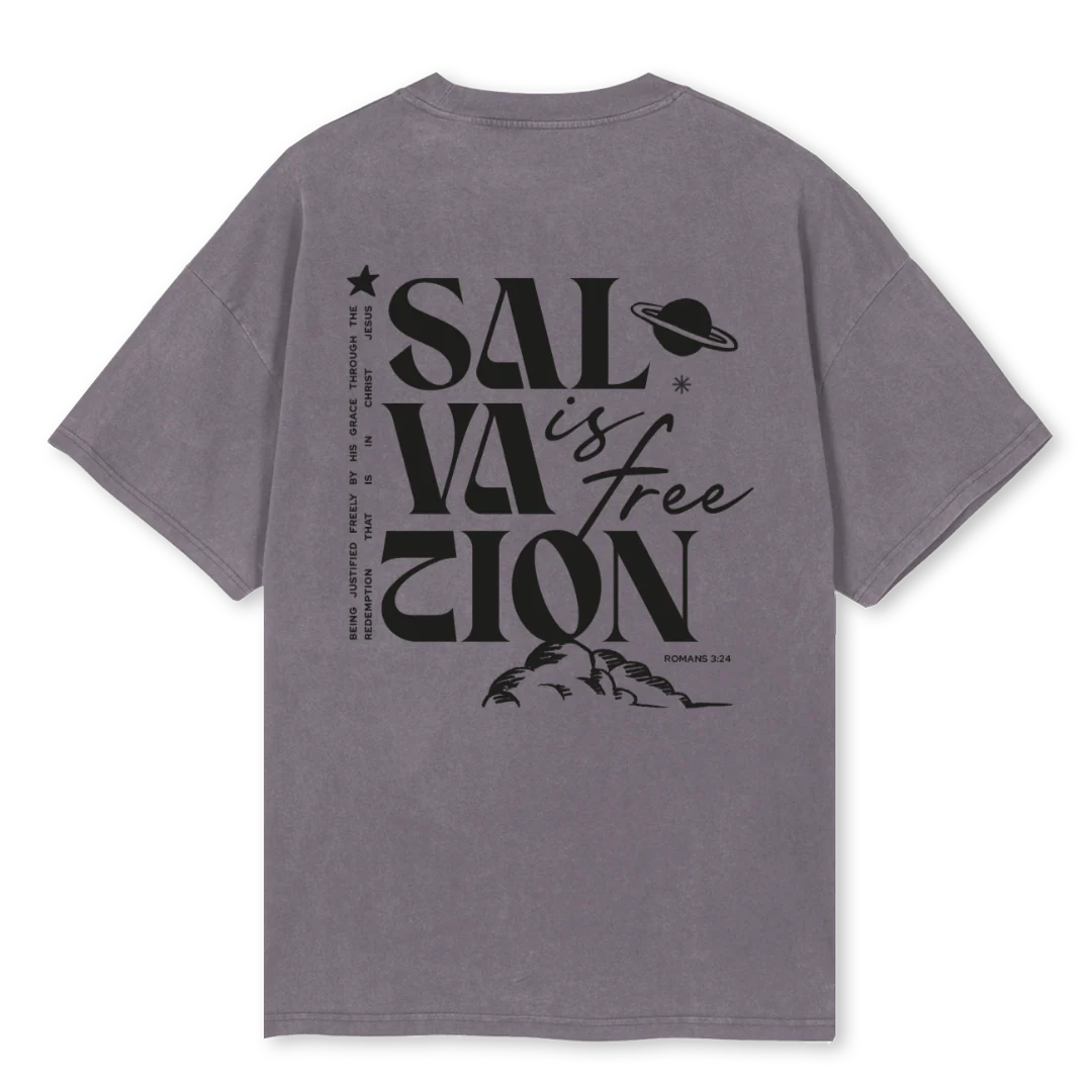SALVATIONTSHIRTGREY Pigment Grey Oversized Tee. - Image 2