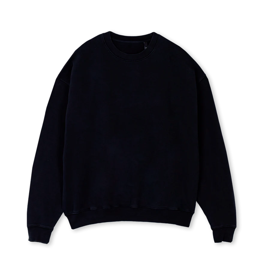 SALWBB Black Oversized Crewneck Sweater.