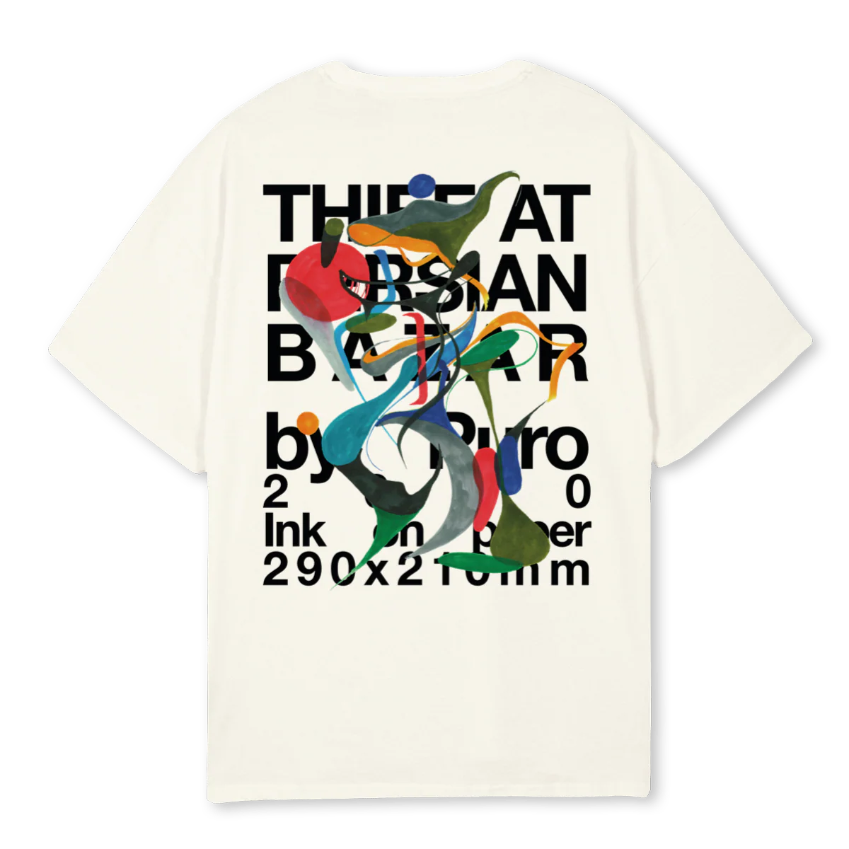 SAMPLE BACK CREAM Cream Oversized Tee. - Image 2