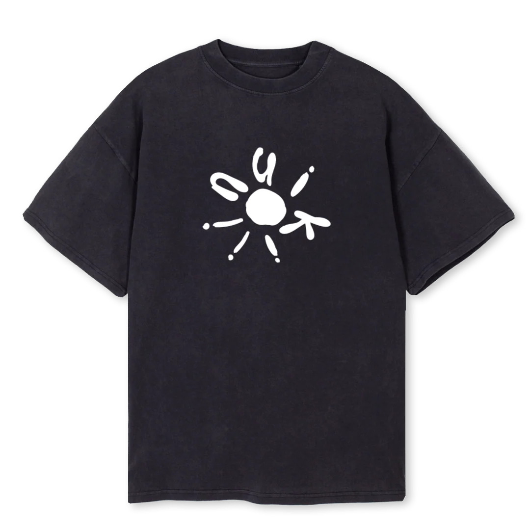 SAMPLEBLKSUN Vintage Black Oversized Tee.