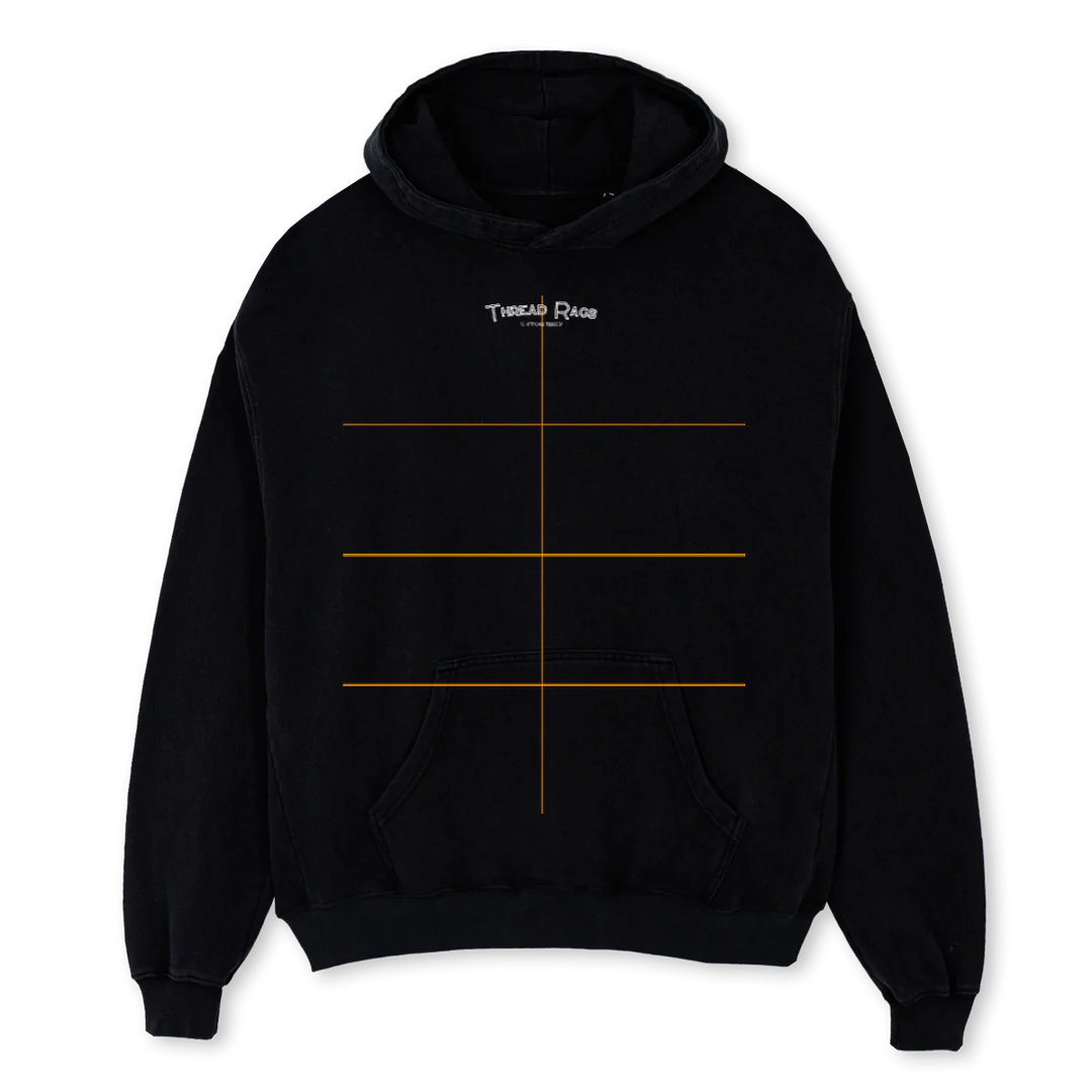 SAMPLEHOODIE Black Oversized Hoodie.