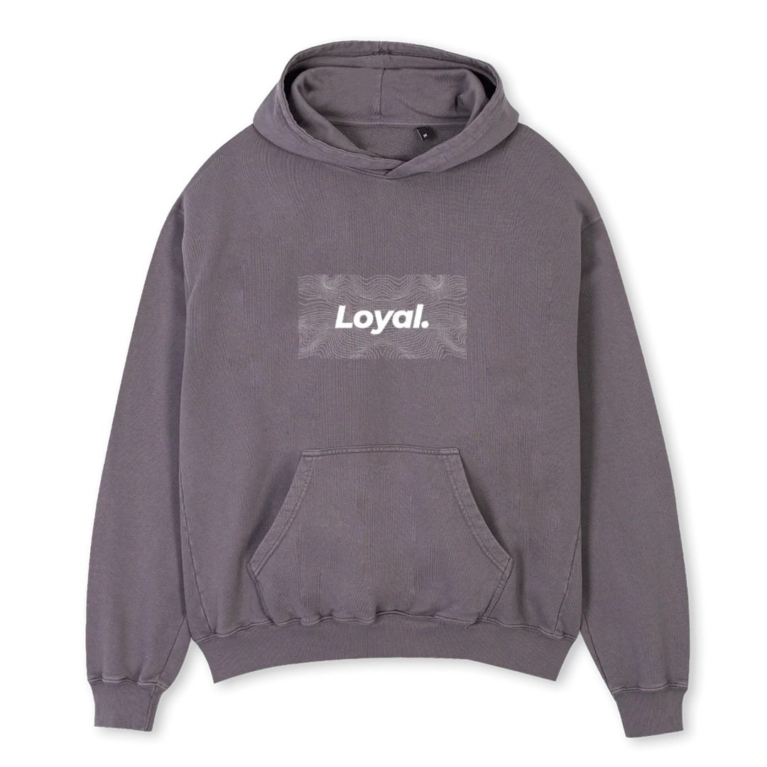 SAMPLELOYALHOODIE Pigment Grey Oversized Hoodie.