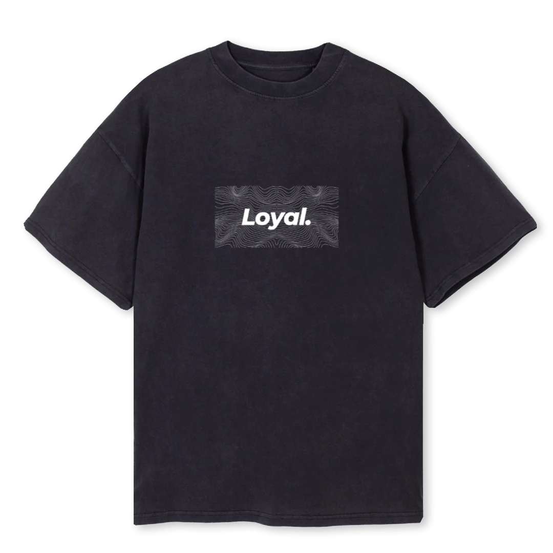 SAMPLELOYALTEE Vintage Black Oversized Tee.