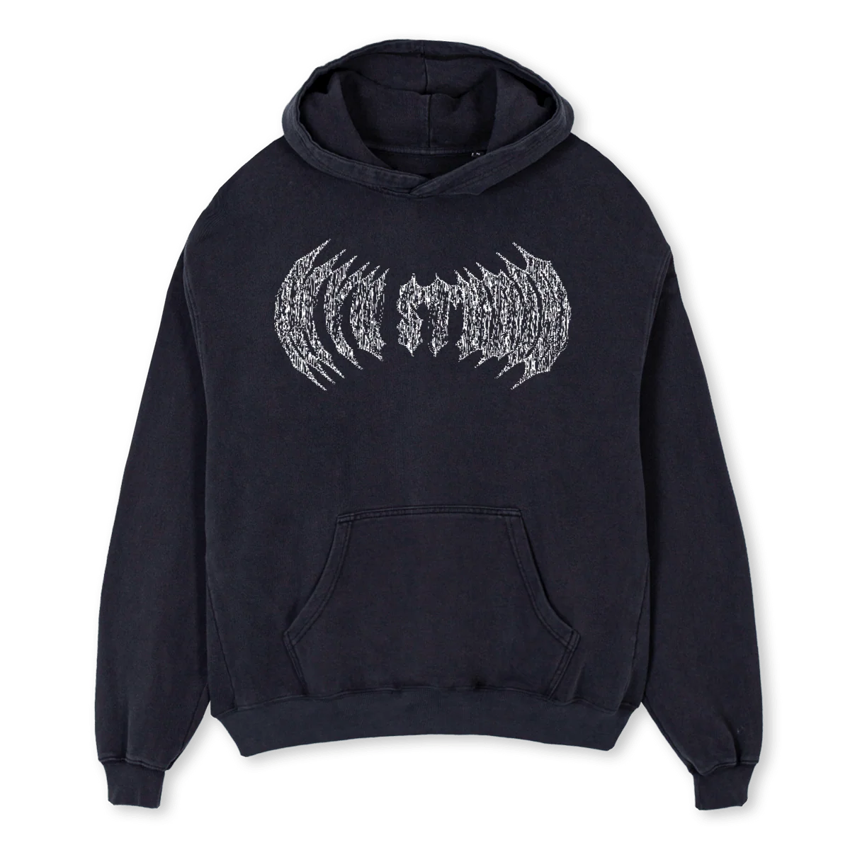 SAMPLEMYUTWO Vintage Black Oversized Hoodie.