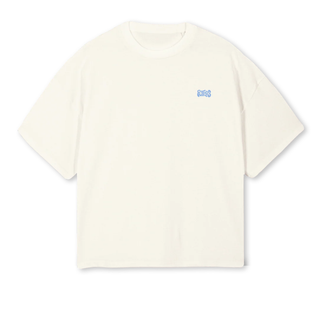 SAMPLEPUFQOSCREAM Cream Oversized Boxy Tee.