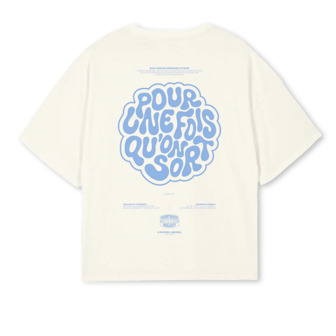 SAMPLEPUFQOSCREAM Cream Oversized Boxy Tee. - Image 2