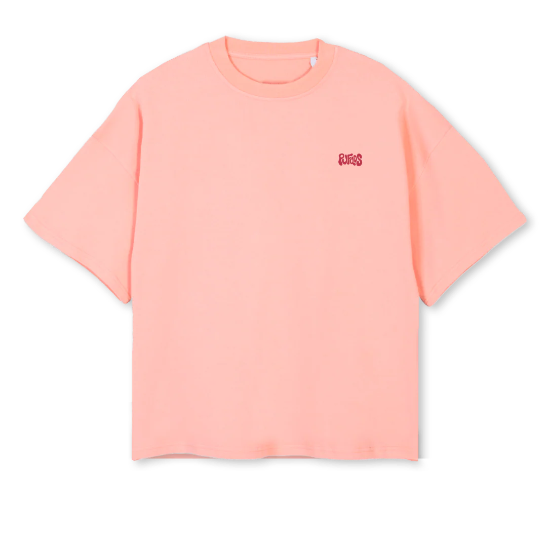 SAMPLEPUFQOSROSE Pink Clay Oversized Boxy Tee.