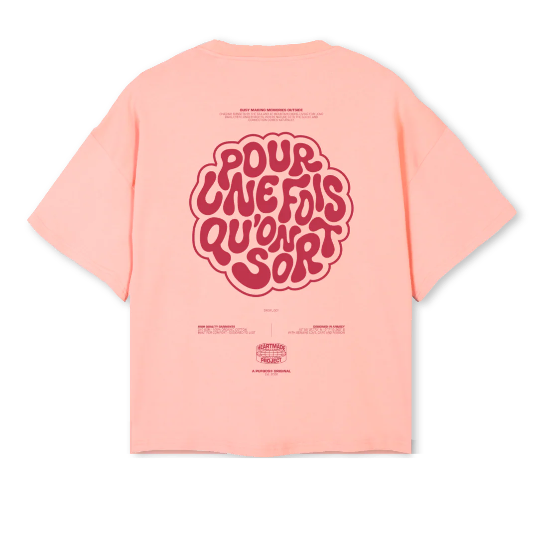 SAMPLEPUFQOSROSE Pink Clay Oversized Boxy Tee. - Image 2