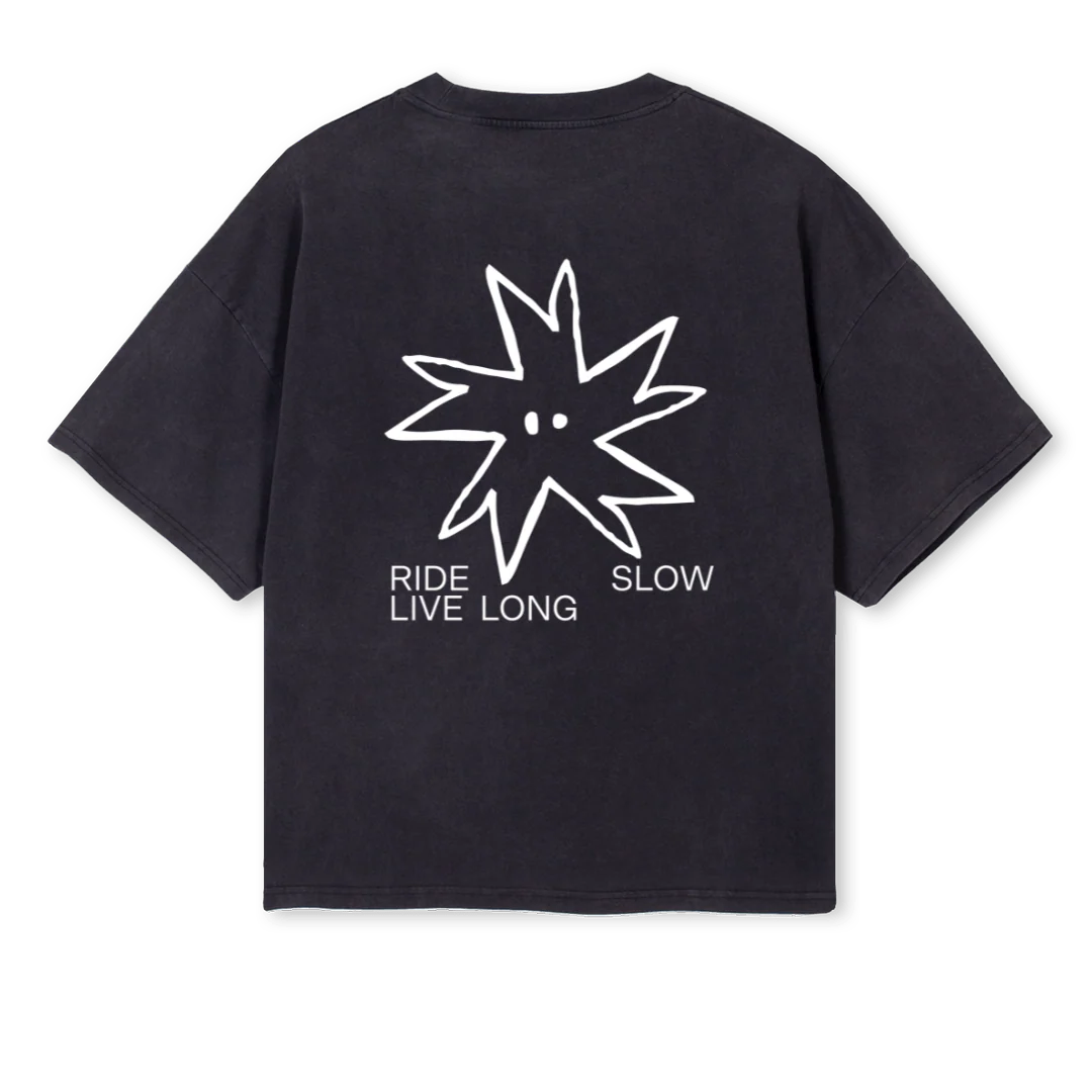 SAMPLERIDETWO Vintage Black Oversized Boxy Tee. - Image 2