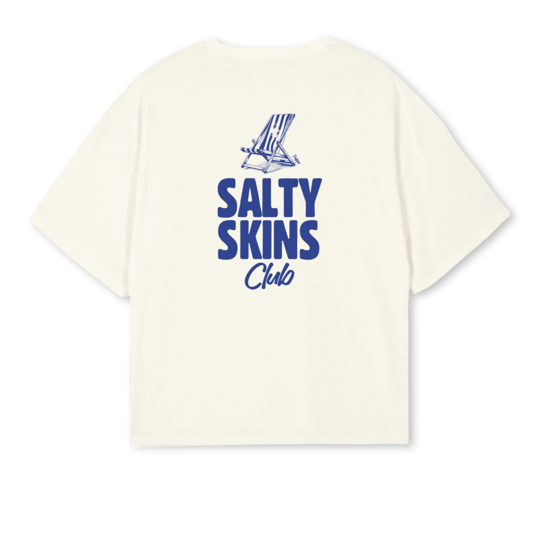 SAMPLESALTYSKINS Cream Oversized Boxy Tee. - Image 2