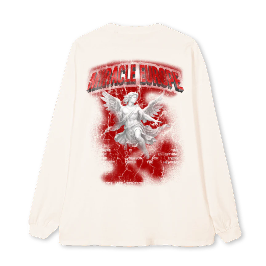 SAMPLEXFIVE Vintage White Oversized LS Tee. - Image 2