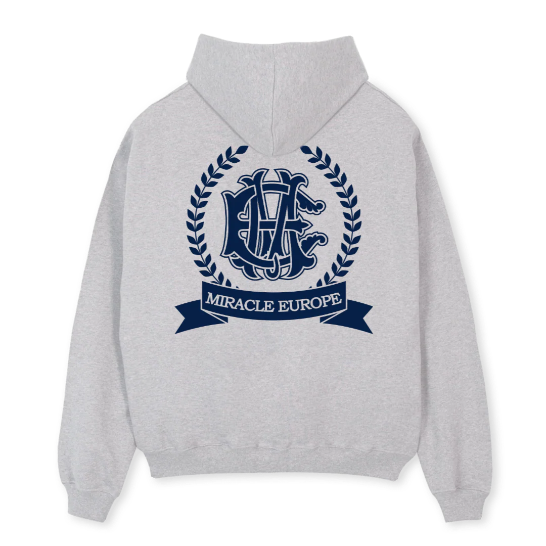 SAMPLEXNINE Light Grey Marl Oversized Hoodie. - Image 2