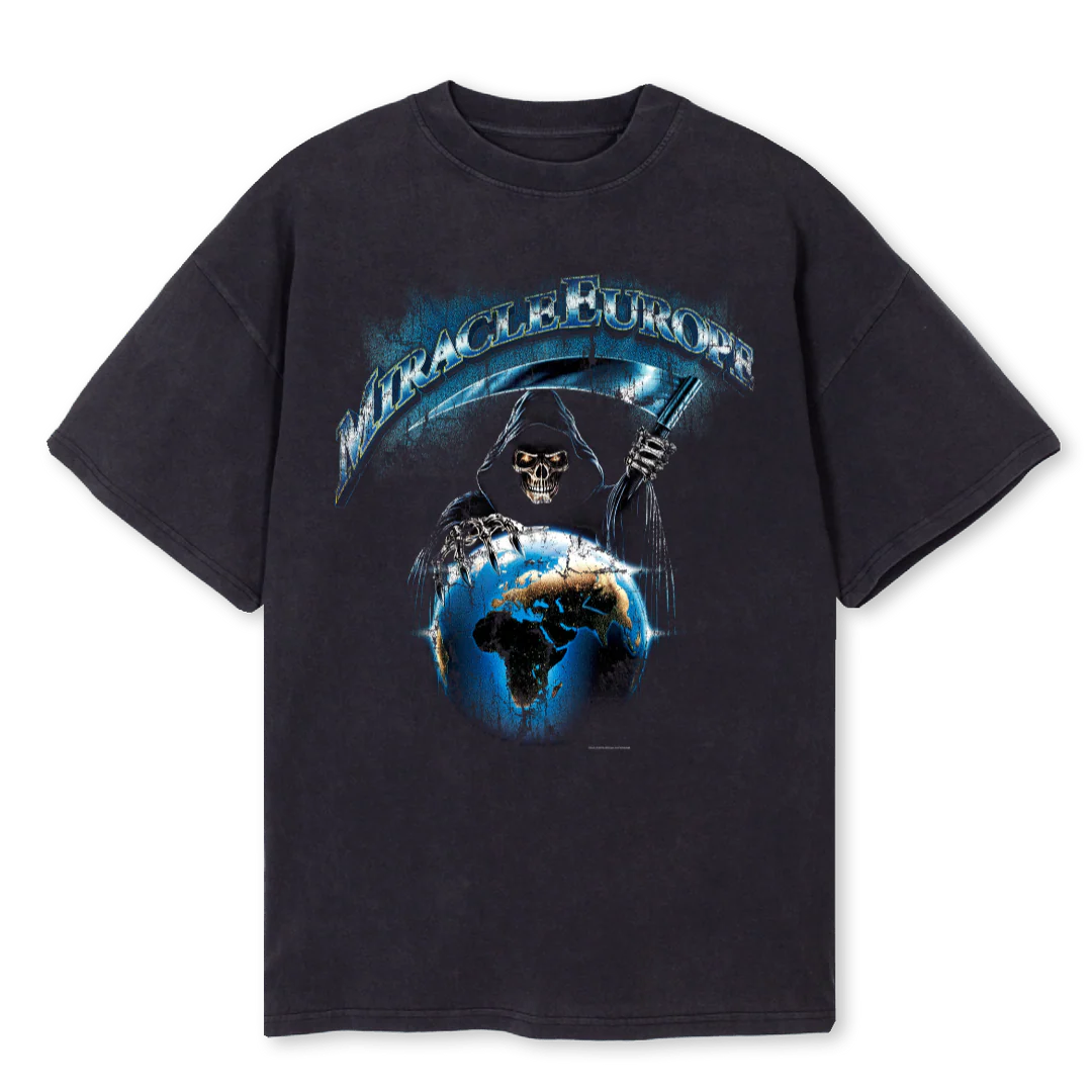 SAMPLEXTEN Vintage Black Oversized Tee.