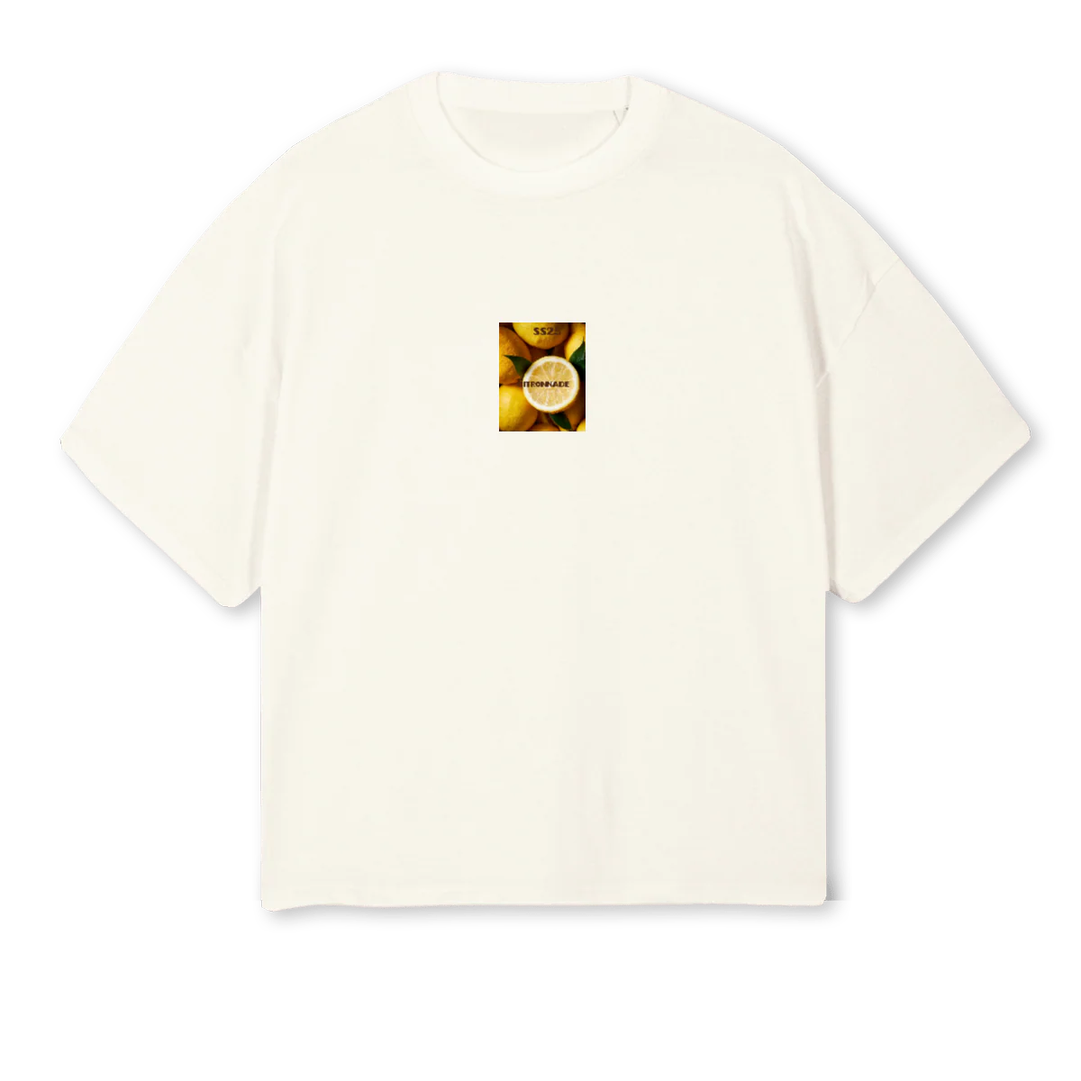 SAMPLIING Cream Oversized Boxy Tee.
