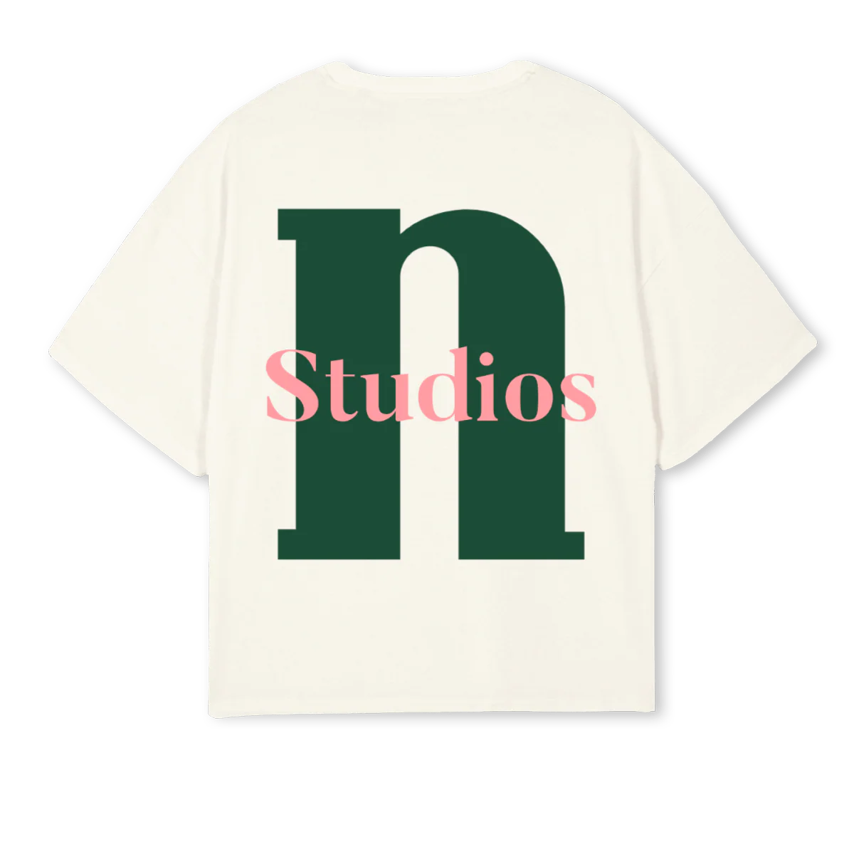 SAMPLIING Cream Oversized Boxy Tee. - Image 2