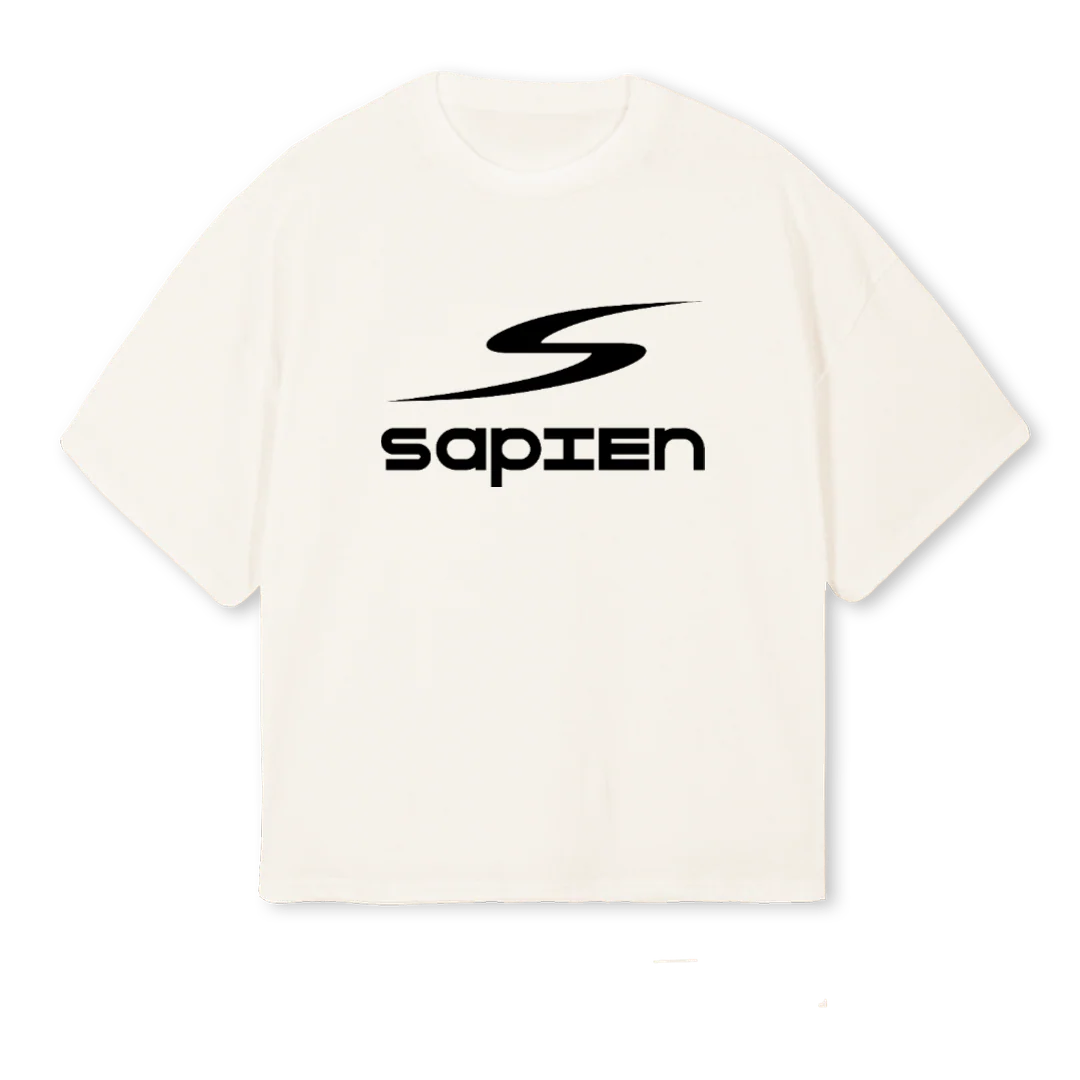 SAPIENTEEWHT Vintage White Oversized Boxy Tee.