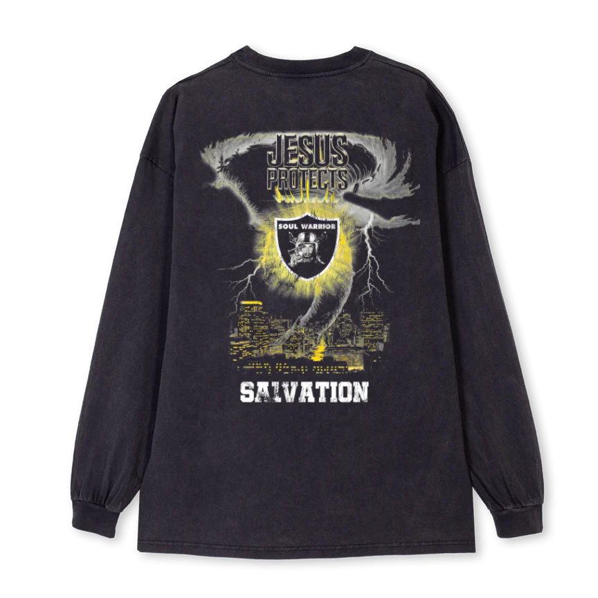 SAPRO Vintage Black Oversized LS Tee. - Image 2