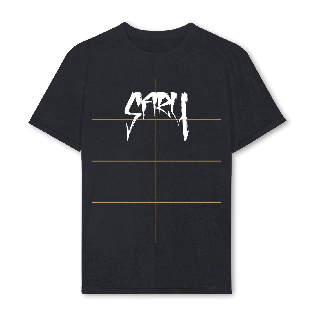 SARUONE Vintage Black Regular Tee.