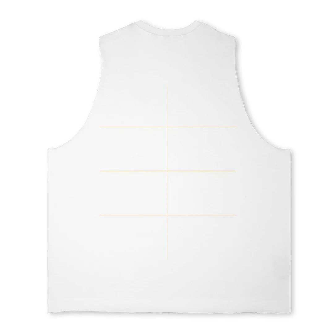 SAUL ATH VEST WHT Bright White Oversized Vest. - Image 2