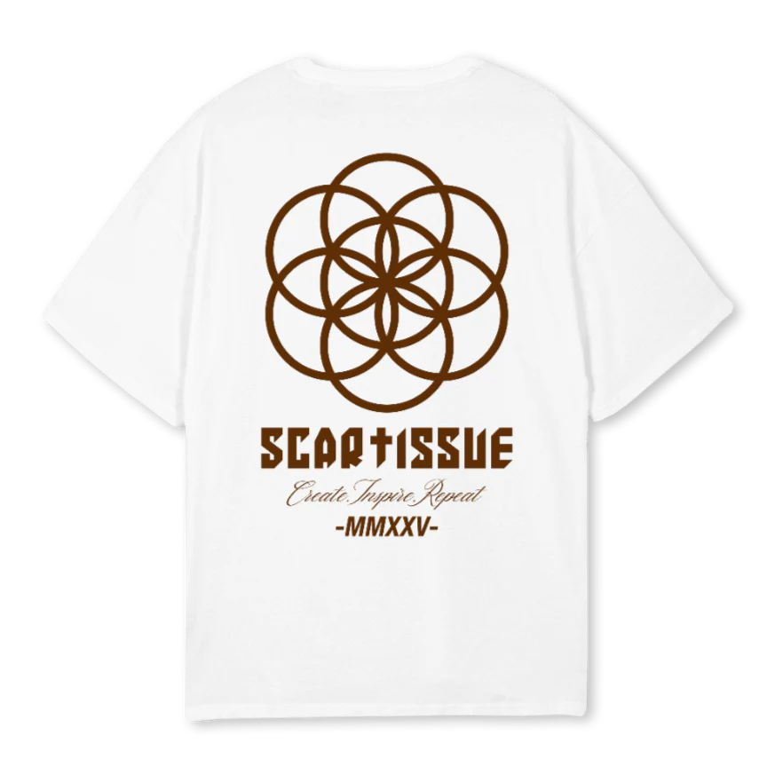 SCARTISSUE BRW OS White Oversized Tee. - Image 2