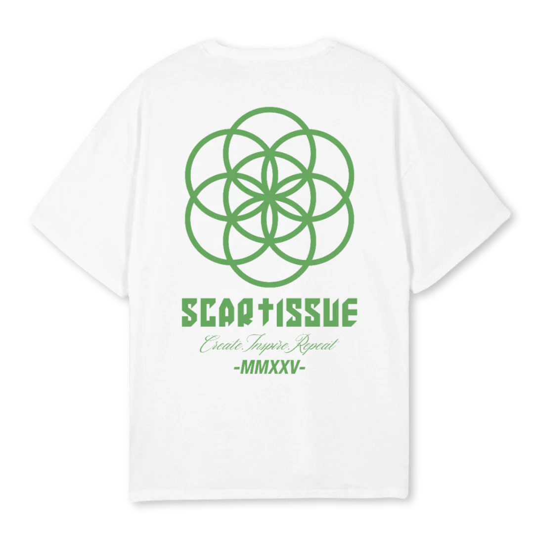 SCARTISSUE EGREEN OS White Oversized Tee. - Image 2