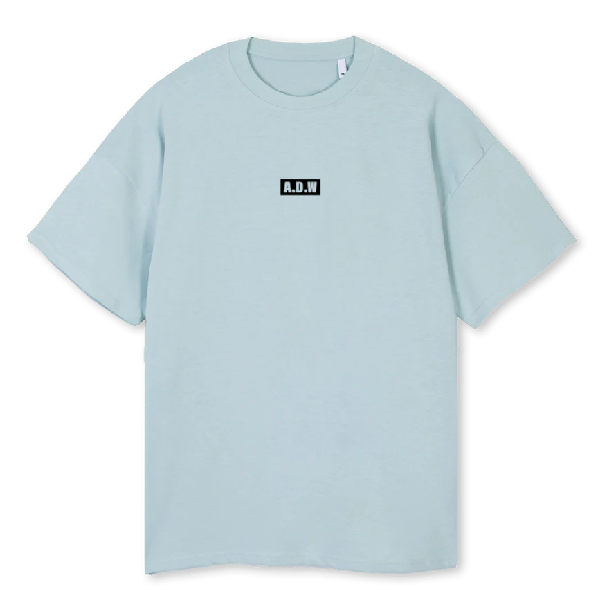 ADWBOXLOGOBK Cold Blue Oversized Tee