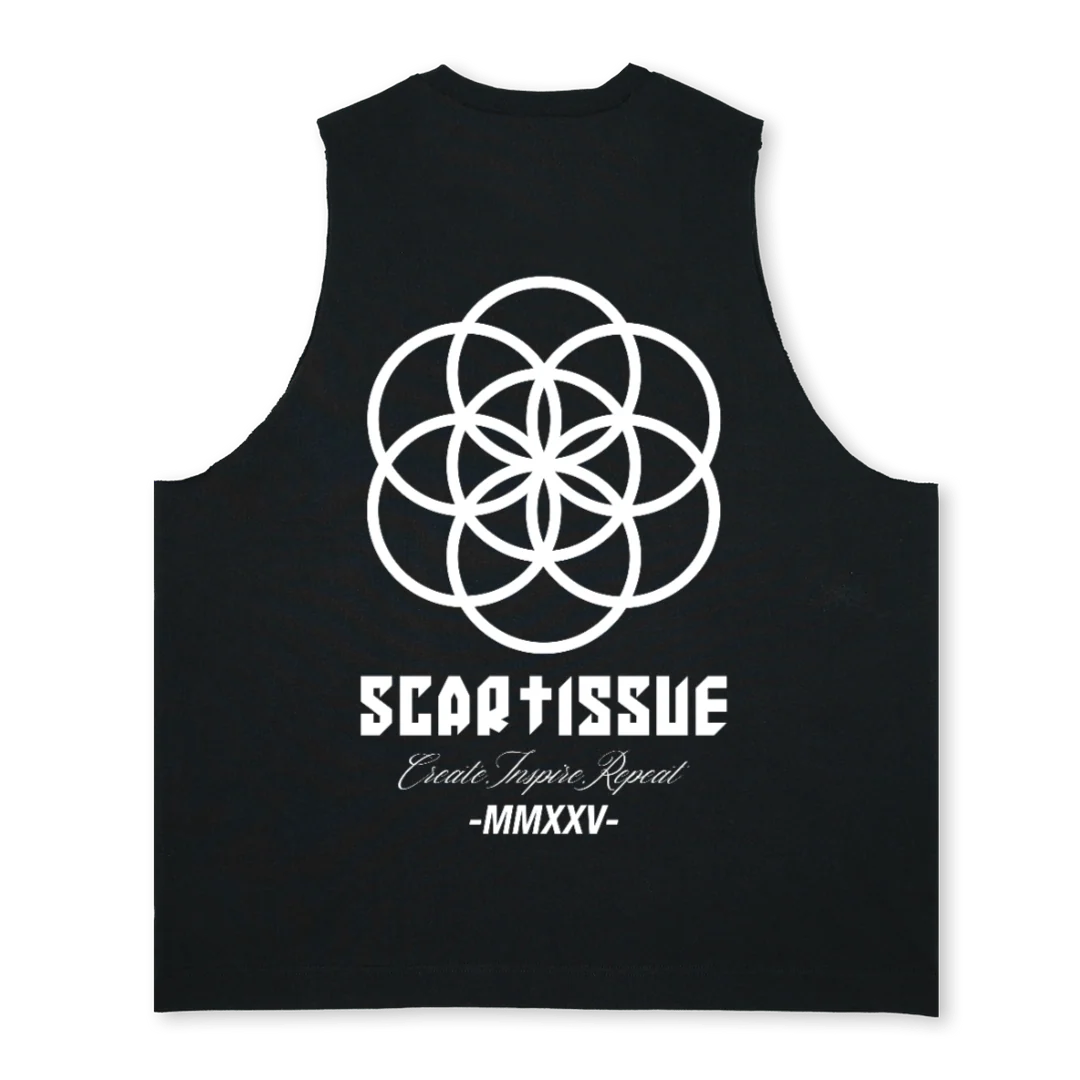 SCARTISSUE TANK CORE Deep Black Oversized Vest. - Image 2